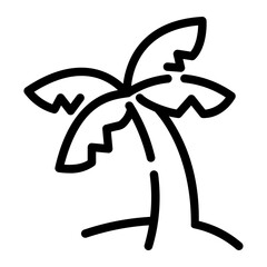 banana tree Line Icon