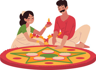 happy onam traditional from kerala © Stockgiu