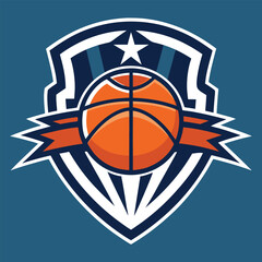 Basketball sport logo design