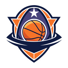 Basketball sport logo design