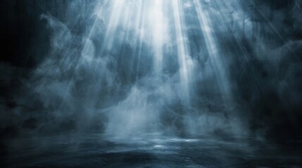 A spotlight background with focused beams of light illuminating a dark stage, creating a dramatic and intense effect that draws attention to the center of the scene