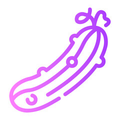 cucumber Line Gradient Icon