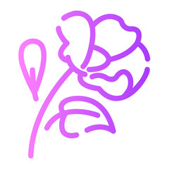 flower Line Gradient Icon