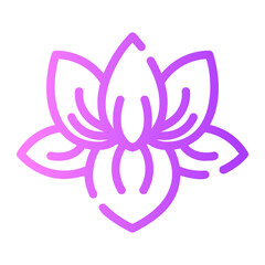 lotus Line Gradient Icon