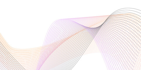 stroke colorful curved wave lines isolated background for design. Abstract lines waves background design. full color abstract line wave background with blue and purple color. full color abstract line 