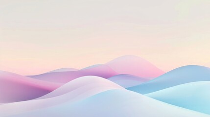 Abstract Background, minimalist pastel landscape with gentle gradients and soft hues, evoking a serene and calming atmosphere