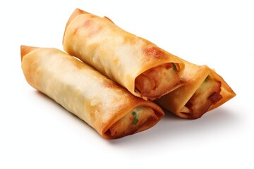 Express Egg Roll , white background.