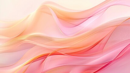 Fototapeta premium Abstract Background, minimalist design with translucent layers of soft pink and peach