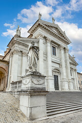 Urbino Cathedral: Duomo di Urbino, Cattedrale Metropolitana di Santa Maria Assunta. Marche Italy.