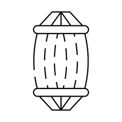 hammock tool line icon vector. hammock tool sign. isolated contour symbol black illustration