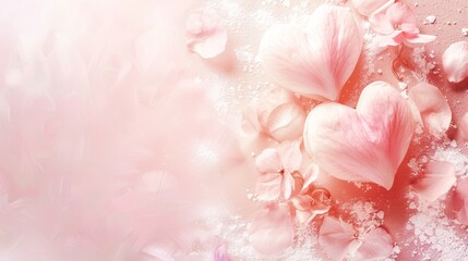 Soft pink heart wedding invitation banner. Perfect for creating romantic wedding invitations, banners, and social media graphics..