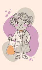 A Little Scientist illustration
childs drawing
 