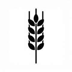 wheat icon black isolated on white