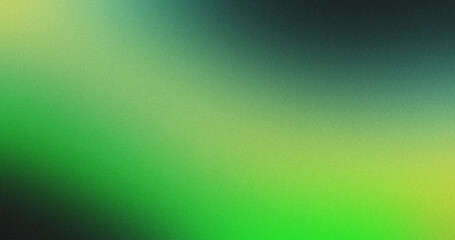  grainy color gradient background, green blue white illuminated spots on black,, noise texture effect, copy space	