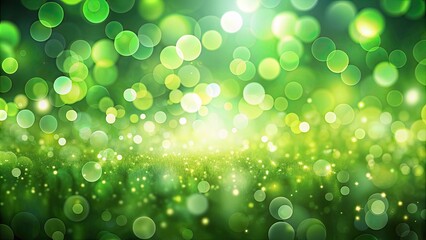 Fototapeta premium Fresh green bokeh lights abstract background, green, bokeh, lights, abstract, background, vibrant, colorful, glowing