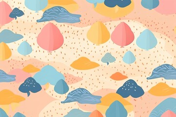 Fototapeta premium seamless pattern with shells made by midjourney