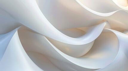Fototapeta premium 3D abstract backdrop, featuring soft gradients and gentle curves that evoke a feeling of tranquility and serenity in any interior design setting.