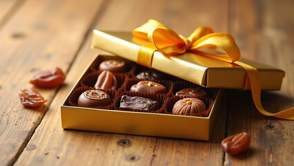 box of chocolates and chocolate