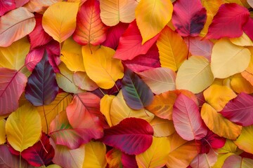 Close-up of vibrant autumn landscape with colorful foliage, illustrating seasonal beauty and change