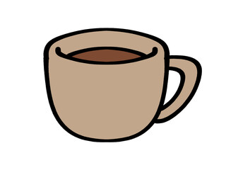 シンプルなコーヒーカップのイラスト素材