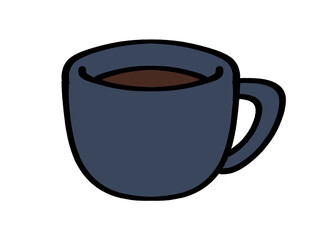 シンプルなコーヒーカップのイラスト素材