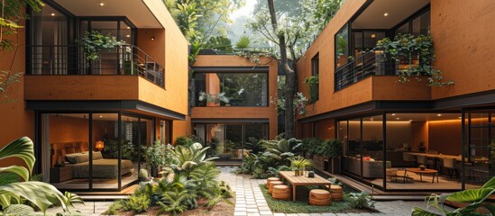 Modern Architectural Courtyard