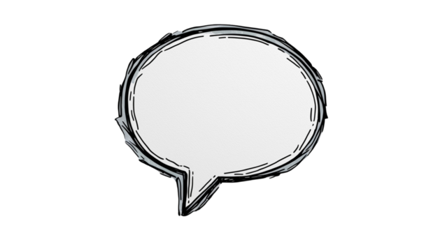 Hand-Drawn Speech Bubble Clipart HD Clean png - Powered by Adobe