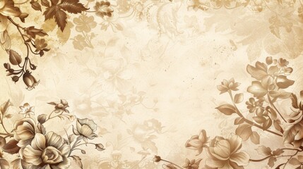 A beautifully designed vintage wedding invitation with sepia tones and intricate antique patterns. Perfect for creating romantic and nostalgic wedding invitations. Ideal for banner ads, social media.