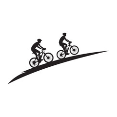 Bicycle icon. Bicycle race symbol. Cycling race flat icon. Cyclist sign. Road Cyclist Silhouette. sports, riders silhouettes cycling silhouette 