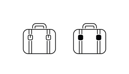Suitcase icon design with white background stock illustration