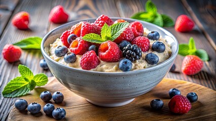 Delicious mixed berries overnight oats for a healthy breakfast , breakfast, oats, mixed berries, healthy, food, meal prep