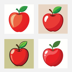  Apple vector illustration icons