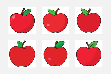 Apple vector illustration icons