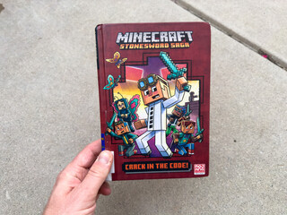 Naklejka premium Minecraft Stonesword Saga graphic novel for kids.