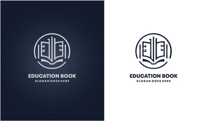 Education book logo design with creative modern concept and business premium vector EPS10 file.