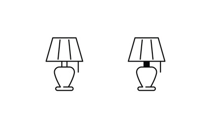 Lamp icon design with white background stock illustration