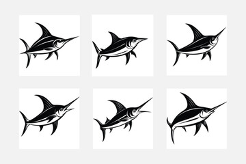 Swordfish silhouette vector illustration