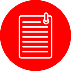 Paper Note Vector Line White Circle Red