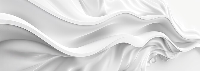 Obraz premium Abstract White Fabric Swirling