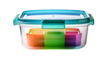 Colorful storage container with multiple compartments, perfect for organization and food preservation.