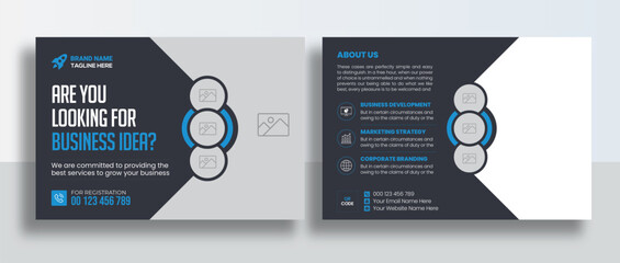 Corporate Postcard or Eddm postcard design template, Corporate Business Postcard Template Design, Simple and Clean Modern Minimal Postcard Template, Business Postcard Layout	