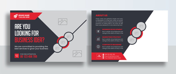 Corporate Postcard or Eddm postcard design template, Corporate Business Postcard Template Design, Simple and Clean Modern Minimal Postcard Template, Business Postcard Layout	