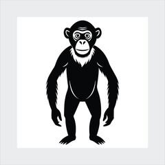 A chimpanzee standing vector illustration 