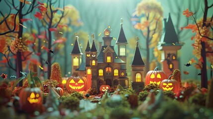 Castle place for Halloween party, All kinds of party supplies Halloween, Happy Halloween