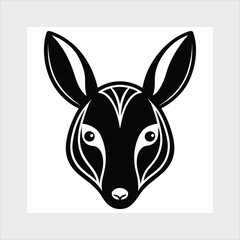 Aardvark head vector icon