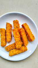 fried tempeh is brownish in color