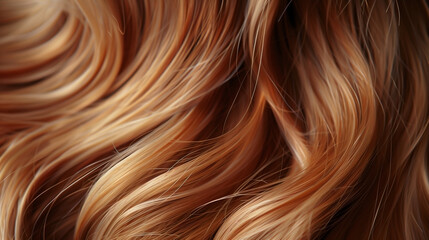 Naklejka premium dark caramel blonde hair color and texture. 