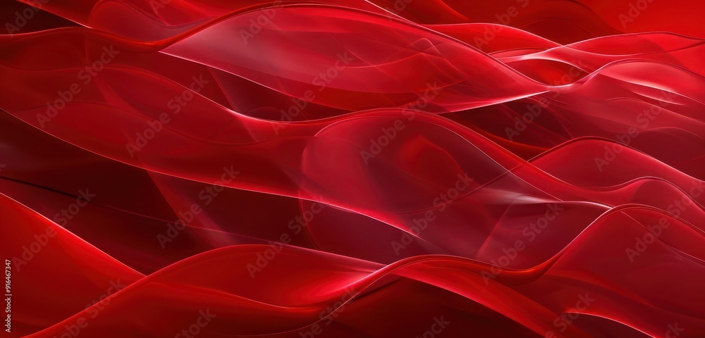 Poster abstract background, ruby red with translucent overlapping layers