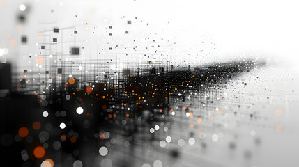 Technischer Hintergrund in schwarz und weiß, made by AI
