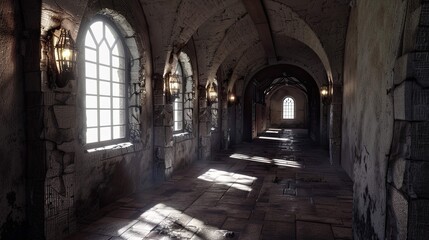 Fototapeta premium Old abandoned house in the dark